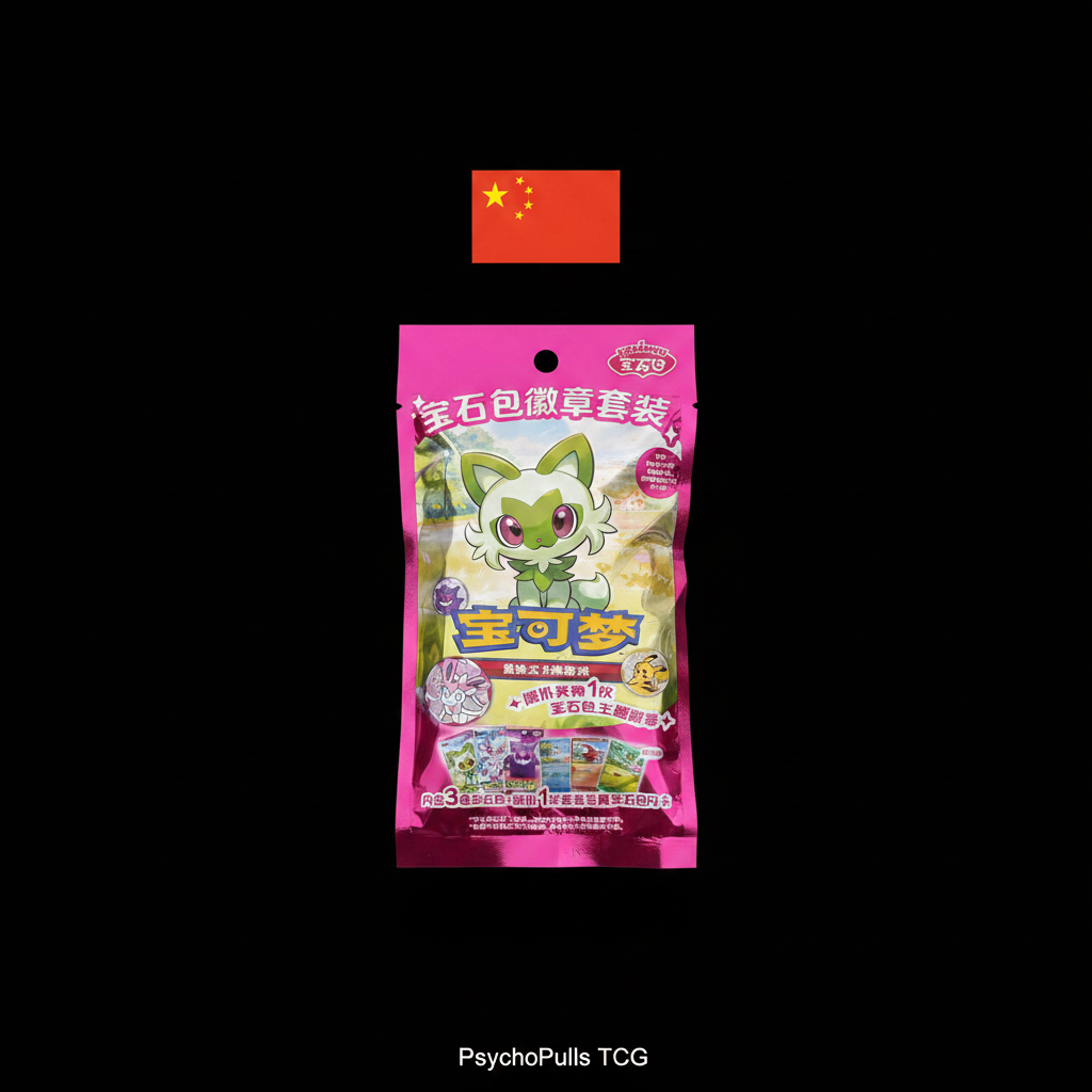Pokémon TCG Gem Pack Badge Set edición china