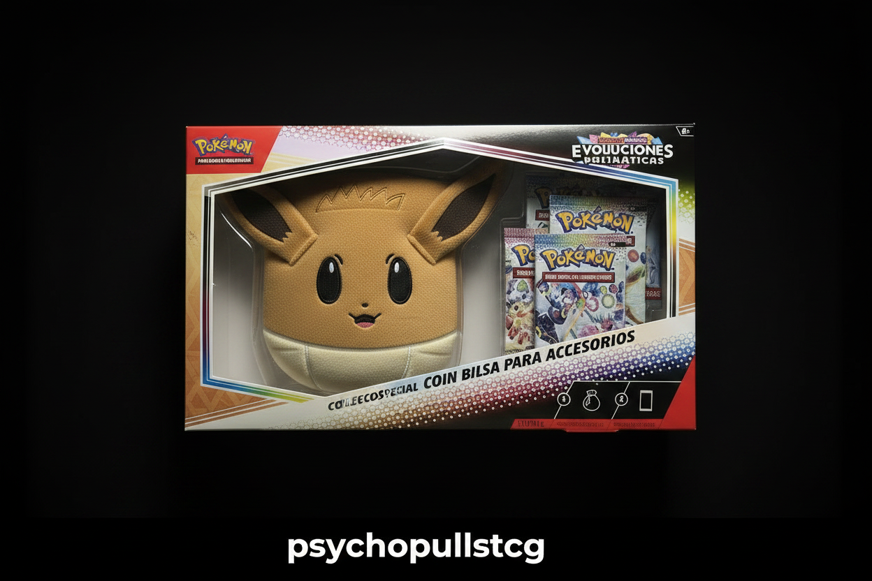 Pokémon Evoluciones Prismáticas Colección Especial Eevee con bolsa para accesorios